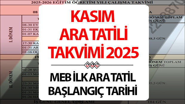 KASIM TATİLİ 2025 TARİHLERİ (DETAYLI MEB TAKVİMİ YAYINLANDI) || İlk ara tatil ne zaman, kaç gün kaldı? Kasım ara tatili ne kadar sürecek? 1 haftalık tatil başlangıcı…